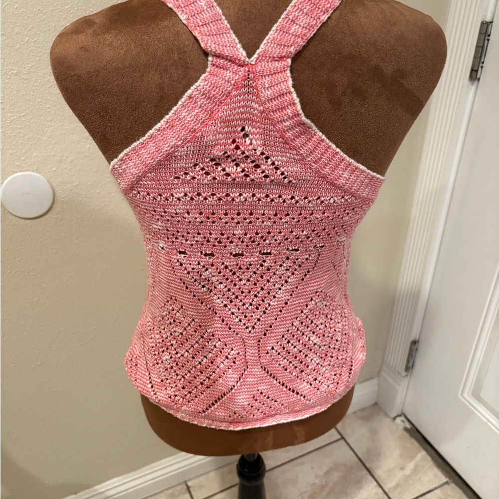 Pink Crochet Halter Top - Picture 5 of 6